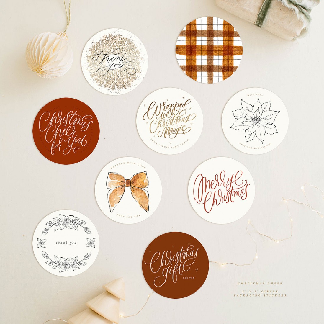 2018 Christmas Cheer Millers Lab Packaging Stickers Oh Snap Boutique