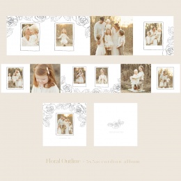 floral_outline_3x3_Accordion_Album