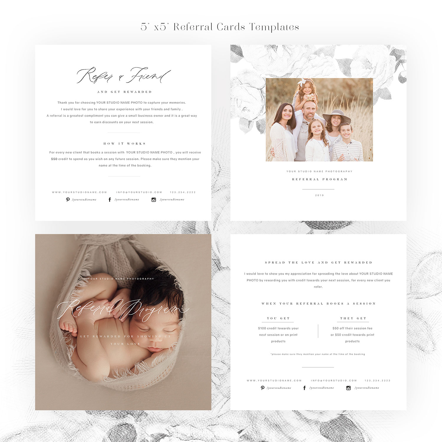 Referral Love 22×22 Card Templates Pertaining To Referral Card Template