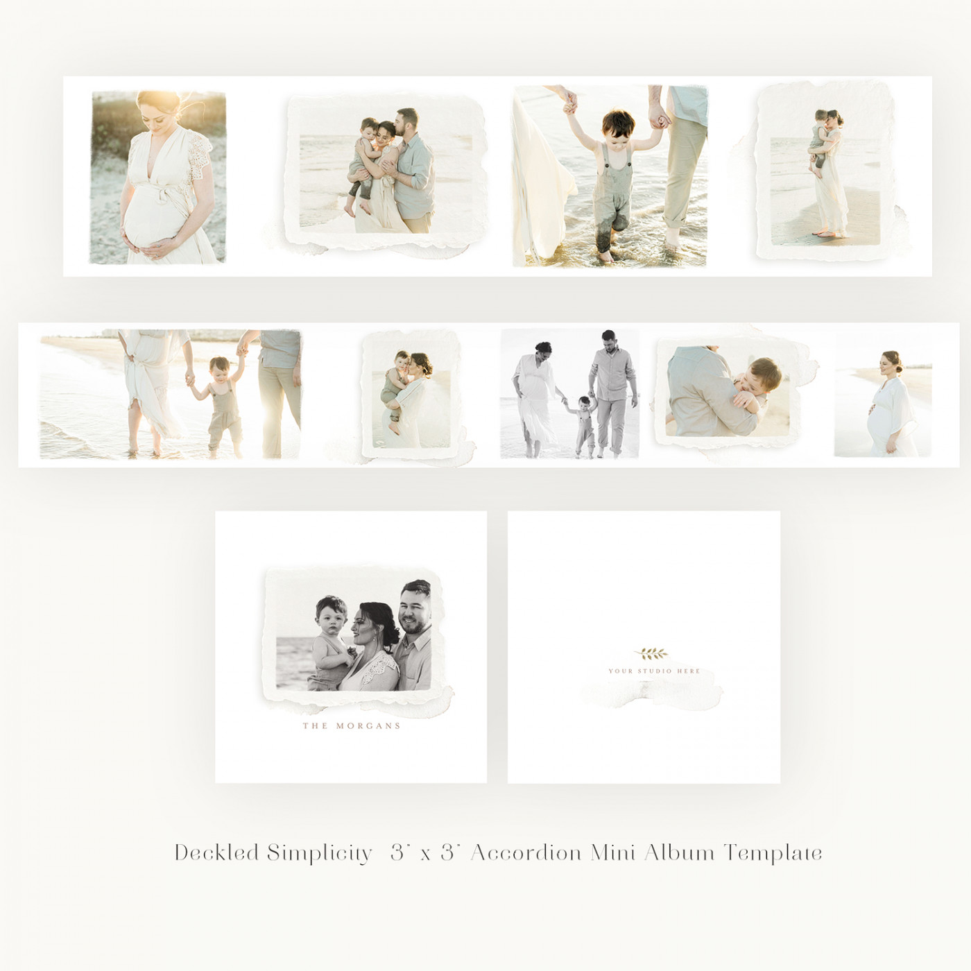 Deckled Simplicity 3x3 Accordion Album - Oh Snap Boutique