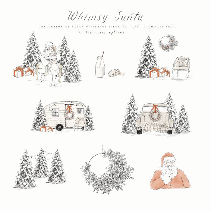 whimsy_santa_illustrations