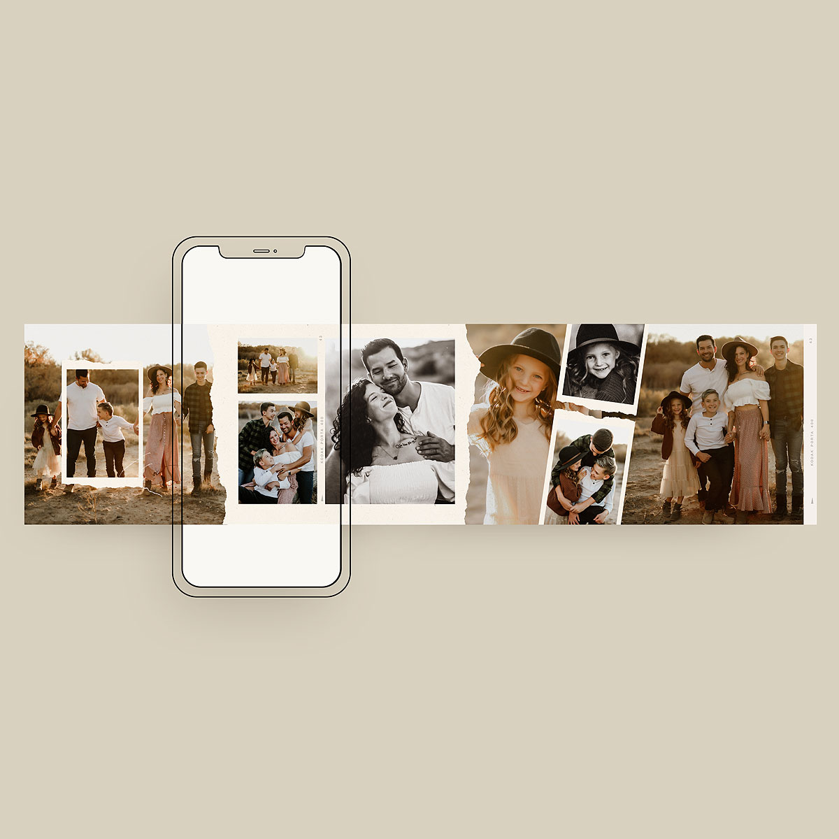 Torn Paper IG Portrait Carousel Template PS + Canva