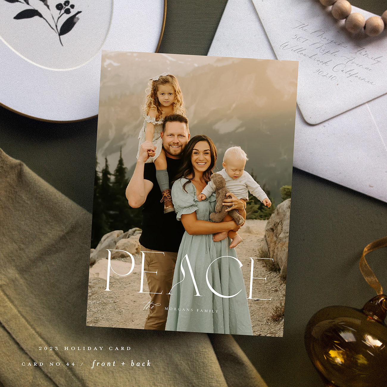 Holiday Family Photo Card Template